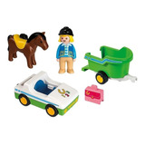 Playmobil 1 2 3 Auto Remolque Caballo 70181 Sharif Express