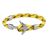 Pulsera De Soga - Dije Acero Ancla Náutica - C Yellow