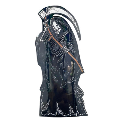 Sticker De La Santa Muerte Negra Para Auto Moto Vinil 14 Cm