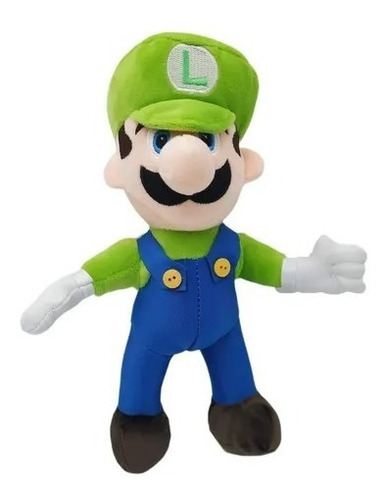 Peluche Luigi De Mario Bros Bonito Bordado 40cm