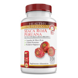 Maca Roja Pura Orgánica Premium 100 Capsulas 500mg Sabor Natural