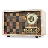 Victrola Radio Bluetooth De Madera Con Altavoces Integrados