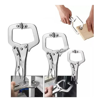 Alicates Presión Tipo C 3pc Mordaza Ajustable Pinzas17,21,27 Pinzas Presión Tipo C Juego De 3 Piezas De 17,21,27cm | MercadoLibre