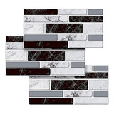 Azulejos Adhesivos Blancos Y Negros Para Cocina, Baño, 27 Pz