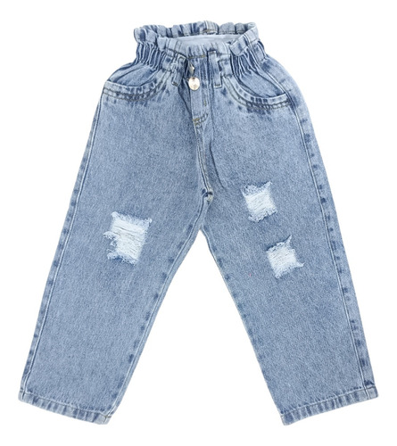 Pantalón De Nena Niña De Jeans Mom Kaorikawaii Art-50