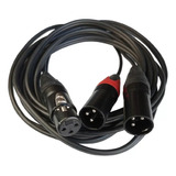 Cable Y Divisor Xlr Hembra A 2 Xlr Macho Balanceado Cobre Of