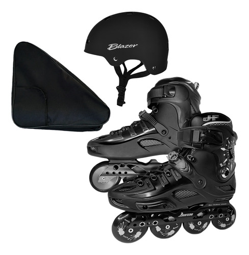 Patines Freeskate Profesional Bota Rígida + Casco + Mochila