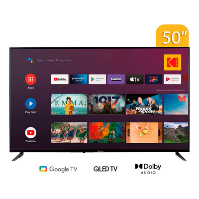 Smart Tv Kodak 50 Pulgadas Qled Colores Más Brillantes Y Negros Más Intensos 4k Uhd Google Tv Kd-50st005-2q | Envío gratis