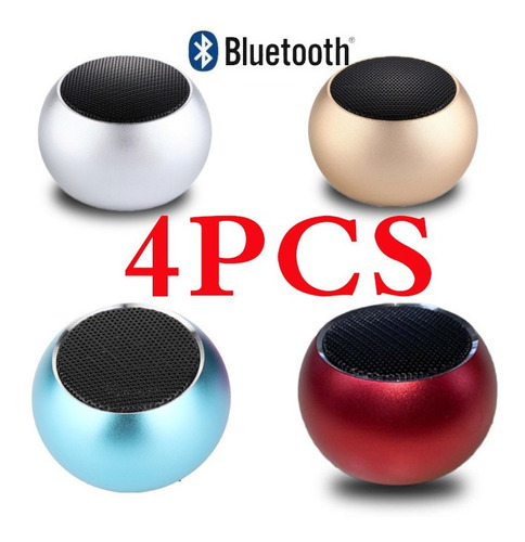 4pcs Caja De Sonido Bluetooth Mini Bocina De Metal Amplific