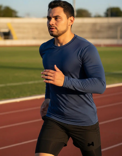Playera Deportiva De Manga Larga Uv 50, Secado Rápido  | Meses sin interés