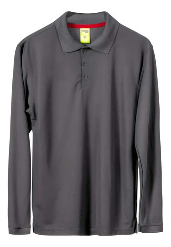 Playera Tipo Polo Manga Larga Premium 900l Con Logo 2 Pzas