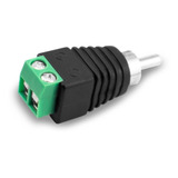 Conector Rca Macho Com Borne Plug Cftv 10 Peças