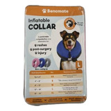 Protector Inflable Collar Perros Gato Bencmate Talla L Azul