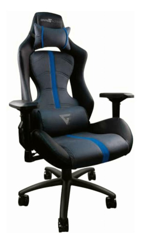 Game Factor Silla Gamer Cgc650 Bl, Tela Y Cuero Sintetico,