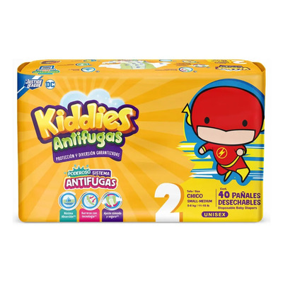 Pañales Kiddies Antifugas Etapa 2 Unisex Pequeño (p) Sin Género | MercadoLibre
