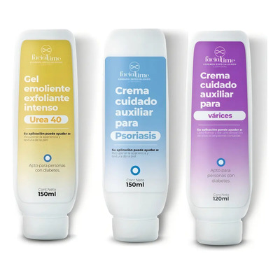 Kit Gel Urea 40 + Crema Aux Psoriasis + Crema Aux Várices | Meses sin interés