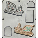 Santas Sleigh Asamblea Chocolate Candy Mold Navidad