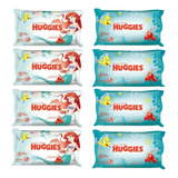 Pack X8 Toallitas Húmedas Huggies Disney Sirenita X 48 Unid