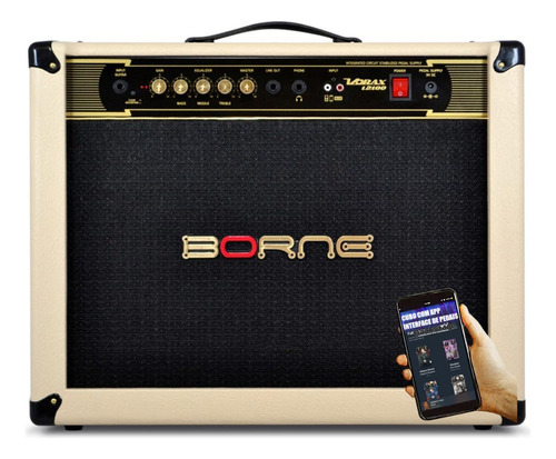 Amplificador Borne Vorax 12100 Para Guitarra De 100w Preto Cor Palha 110v/220v