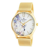 Relógio Feminino Champion Dourado Cn20775h