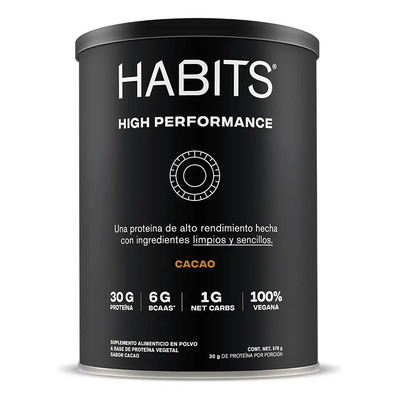 Proteína Vegana Habits High Performance Cacao 578g | MercadoLibre