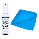 Kit Limpa Telas Clean 60ml Com Pano Microfibra Azul