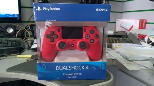 Controle Para Ps4 Joystick Sem Fio Sony Dualshock 4 Red