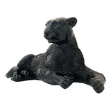 Pantera Negra Escultura Estatua Decoração Casa Leopardo 