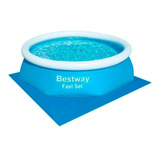 Pileta Inflable Bestway 1880l Redonda 244cm + Piso  