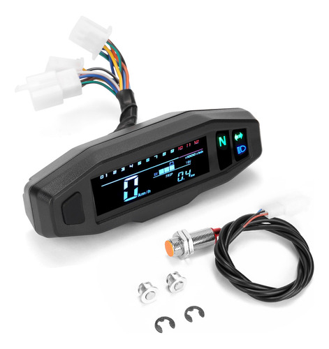 Mini Universal Lcd Digital Motocicleta Medidor Velocímetro