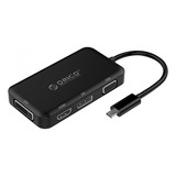 Hub Orico Usb C 3.1 Vídeo 4 Portas Hdmi Dp Vga Dvi Xc-106