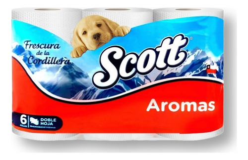 Papel Higienico Scott Aroma Doble Hoja 21 Metros X 6 Rollos