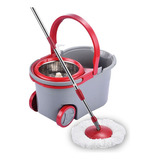 Mop Giratorio 360 Com Cesto 12 Litros Vermelho - Paramount