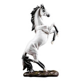 Estatuilla De Caballos Escultura Detallada Tienda Bar Blanco