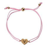 Pulseras Niña Acero Inoxidable Baño Oro 18k S Luckyly Color Corazón Oro Diámetro 9  