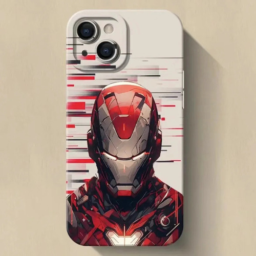 Funda De Silicona For iPhone 15 De Marvel Iron Man Tony Sta