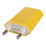 Enchufe Usb Universal 2.1a Cargador Universal Color Amarillo