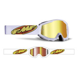 Goggles Para Motociclista Powercore Core Blanco Rojo Lens