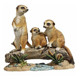 Diseño Toscano Meerkat Clan Jardín Estatua Animal, De 15 Pul