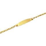 Pulsera Identidad Oro 18k Grabado Gratis Bebé Niño/a Regalo