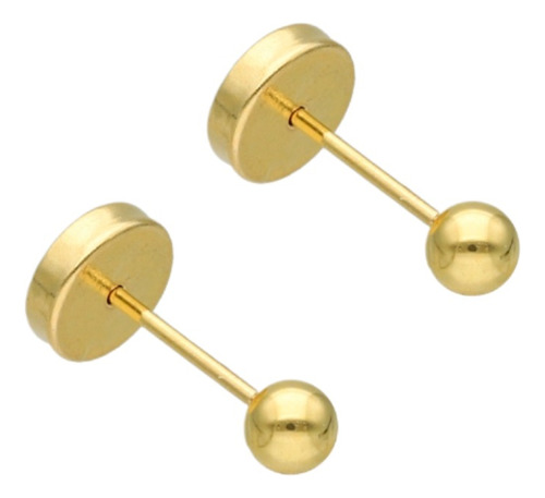 Aros Abridores Bebe Lili Oro 18k Bolita 3mm Li-102 En C