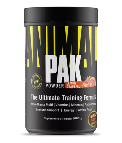 Animal Pak Powder 600g Nova Fórmula Universal Nutrition Sabor Lemon Grapefuit