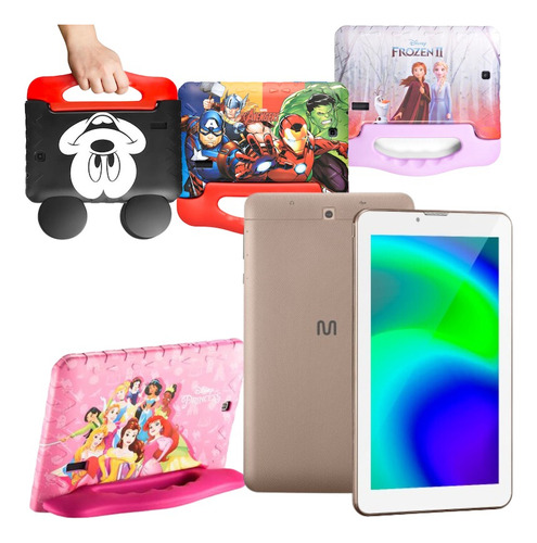 Tablet M7 3g 32gb Celular Dual Chip + Capa Infantil Maleta