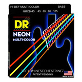 Cuerdas Bajo Eléctrico Med 45/105 Neon Multi Dr Nmcb-45