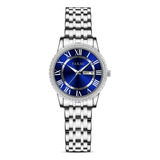 Taxau Reloj De Diamantes Para Mujer Esfera Azul Reloj De Muj