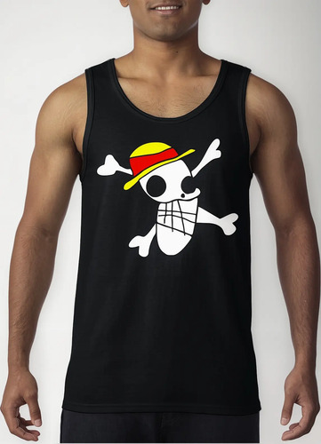 Playera Sin Mangas Tanktop Laboon Luffy Bandera One Piece
