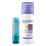 Dermaglós Combo Protector Solar Facial Efecto Seco + Labial