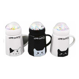 Mug Love Cats Taza De Gatos Con Tapa De Confetis