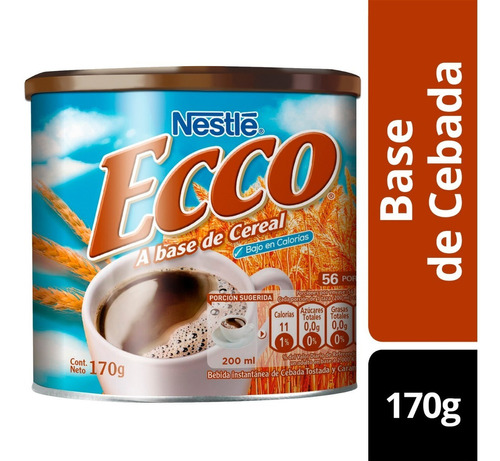 Café Instantáneo Ecco 100% Cereal Lata 170 G