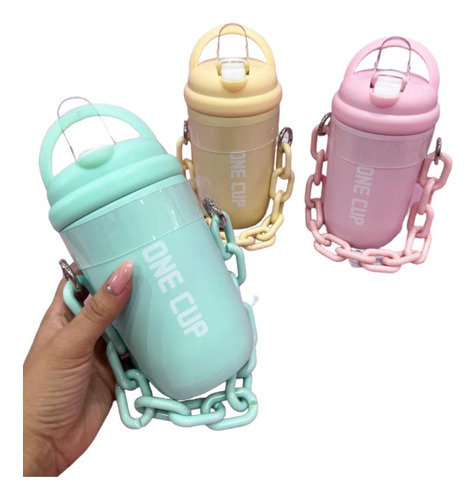 Termo Kawaii De Acero Inoxidable Diseño Cadena One Cup